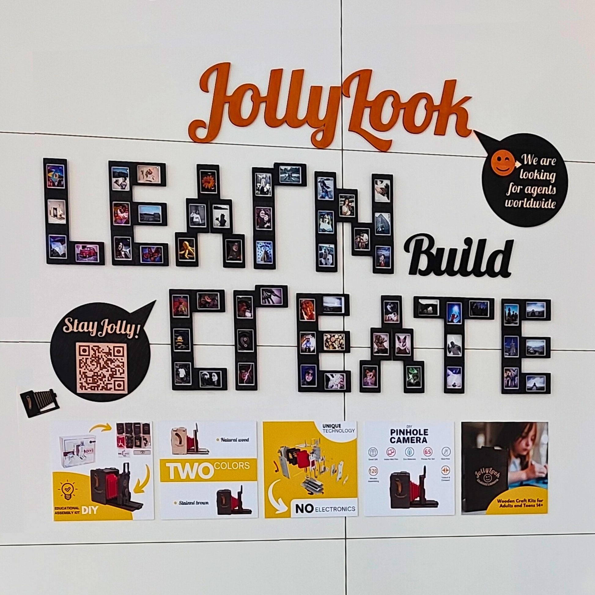 Jollylook Decoration Wooden Frames Learn and Create on the wall