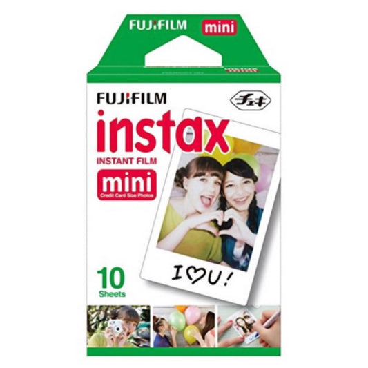 A packs of 10 Fujifilm's Instax Mini instant film with vibrant color film