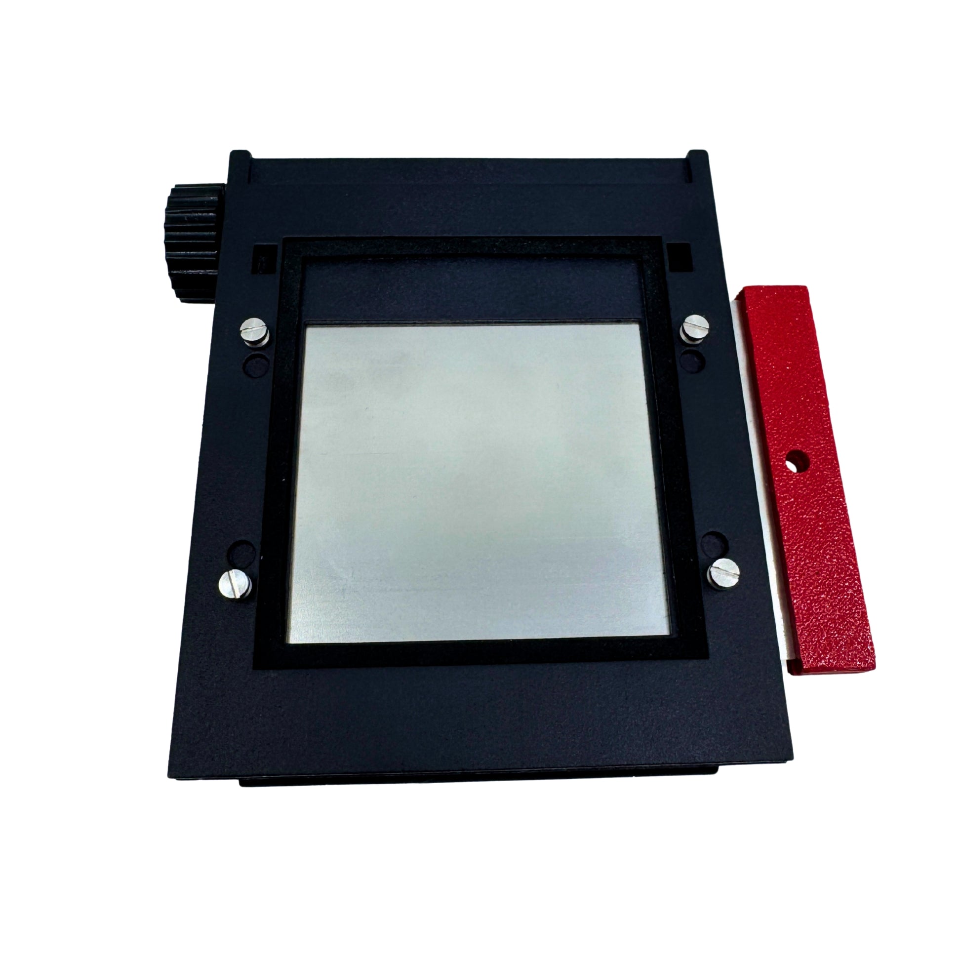 Jollylook Instant Back mounted on a Mamiya RB67 with Instax Square film loaded