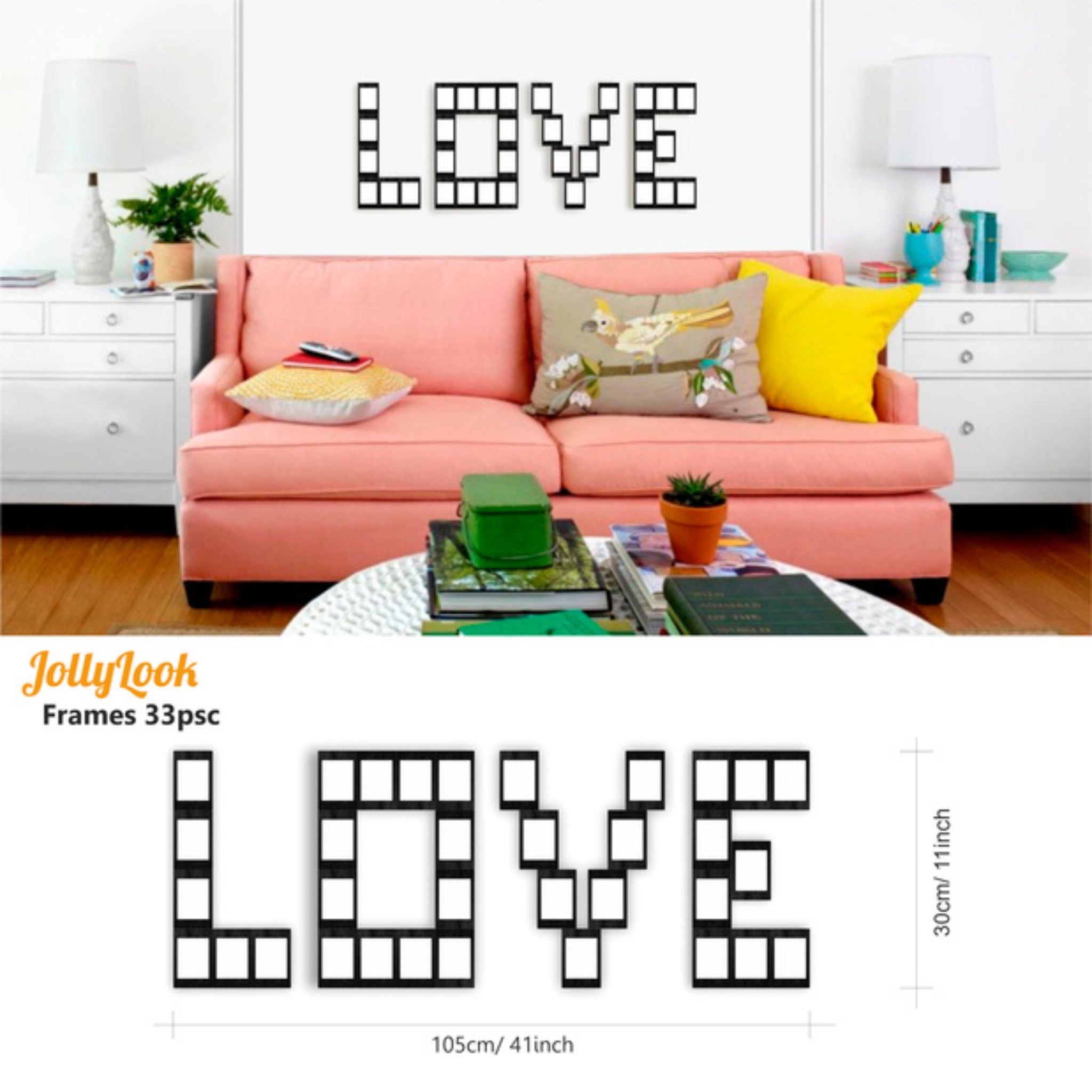 Jollylook Decoration Frames (Set of 10) - Stylish frames designed to bring a personal touch to any space