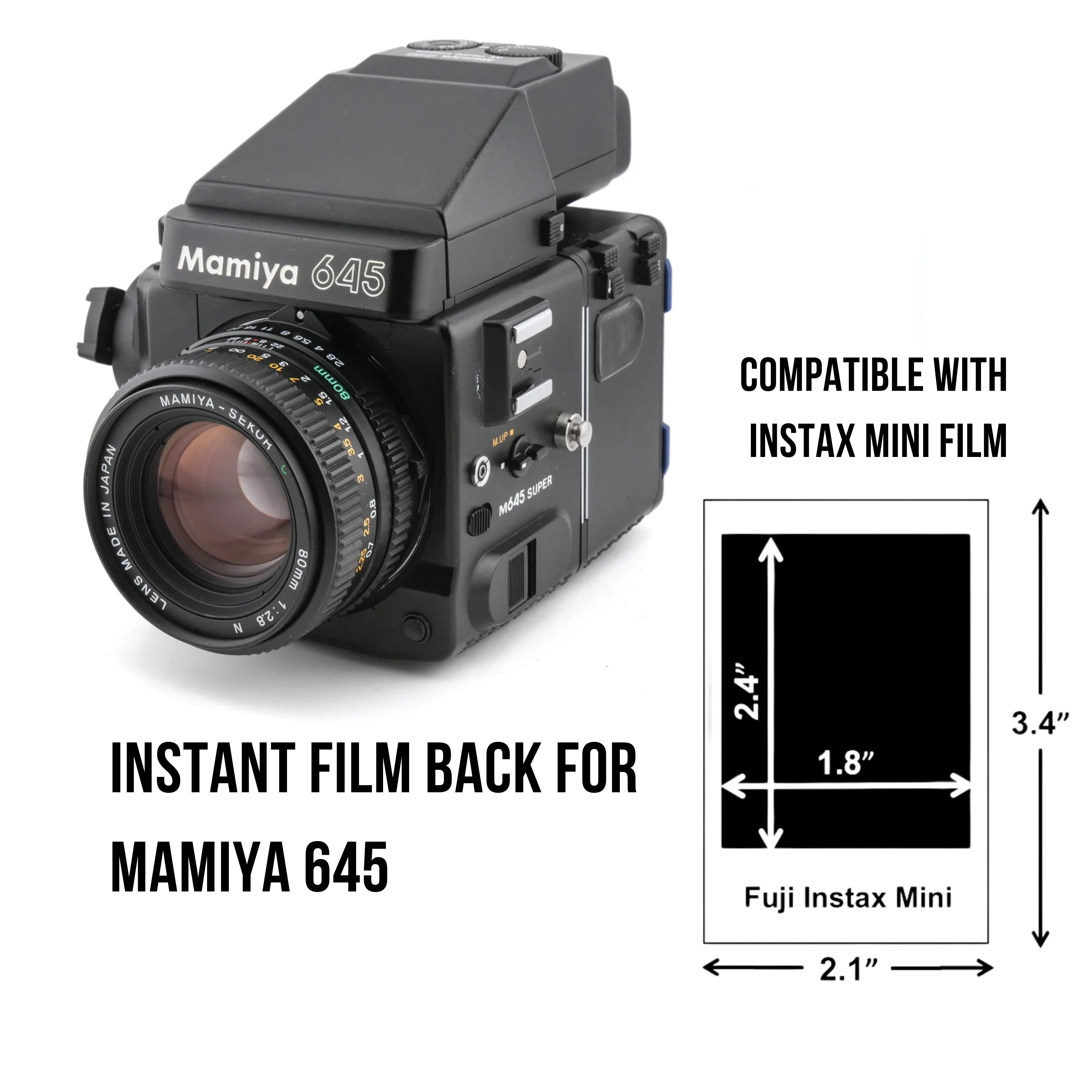 フィルムカメラ Mamiya 645 Pro Film Back Finder w/Grip Instant Film Back for Mamiya 645 (SUPER /PRO /PRO TL, compatible