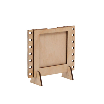 One Natural plywood interconnectable Instax SQUARE film photo frame for instant SQUARE photos.