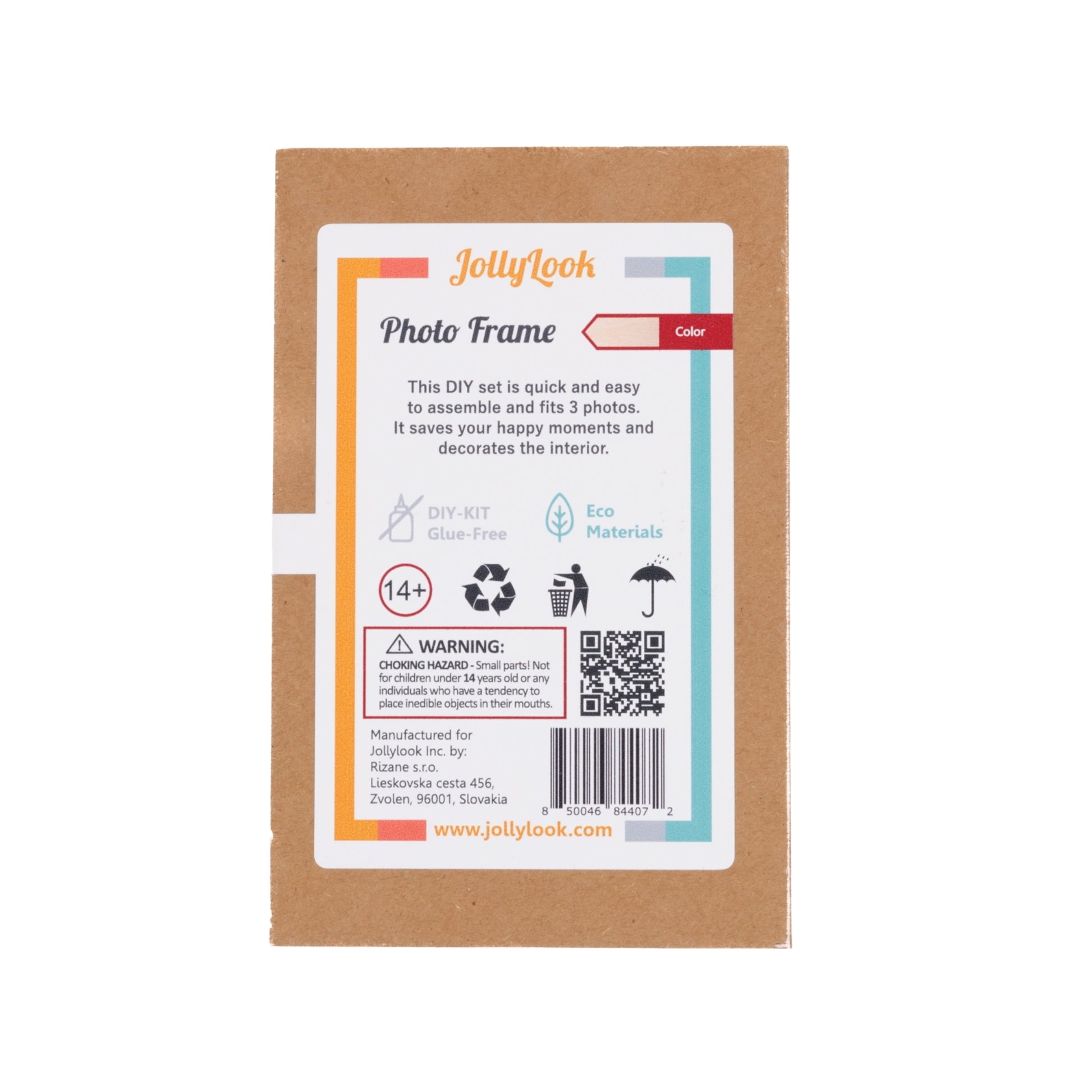 A packed set of three Natural plywood interconnectable Instax Mini film photo frames for instant Mini photos.