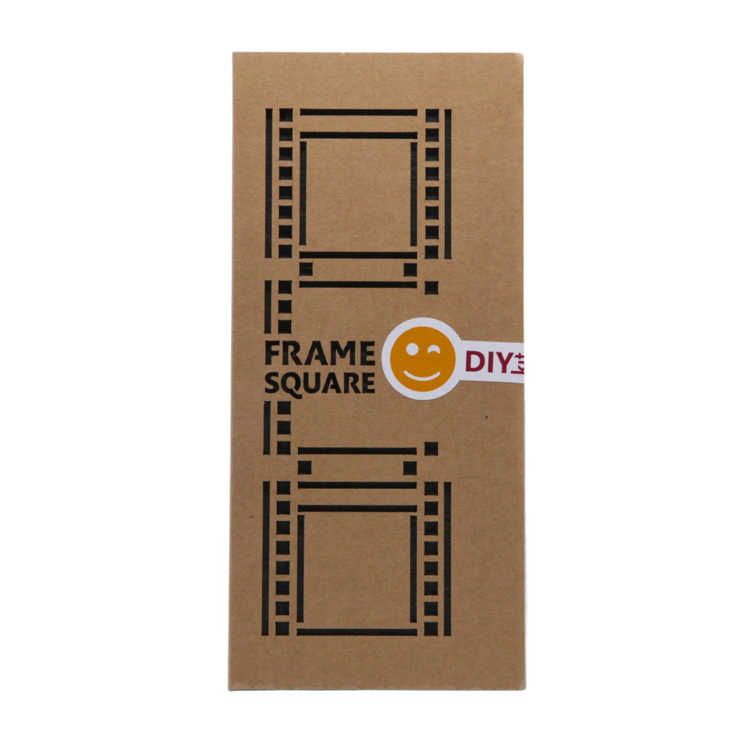 A packed set of three stained brown plywood interconnectable Instax SQUARE film photo frames for instant SQUARE photos.