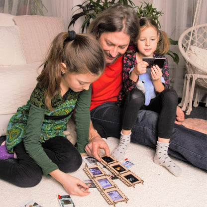 Three "Mini" Photo Frames (Stained Brown) - Jollylook